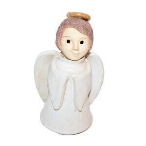 Vtg Rita Ward Pottery Angel of Light Oil Burning Lamp Statue handmade signed